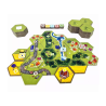 Componentes juego ganador spiel des jahres 2023 Dorfromantik ideal para descurbrir y jugar en familia, juego cooperativo.