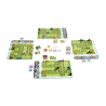 Componentes, losetas, fichas juego Karuba, juego familiar de exploración y tesoros, ideal vacaciones de invierno