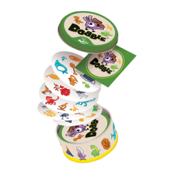 Contenido juego de mesa Dobble Dinosaurs, 5 juegos en 1, lo más entretenido para niños y niñas