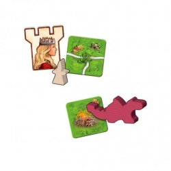 Componentes Juego de Mesa Carcassonne: La Princesa y el Dragon 2da edición (Expansión)