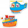 Componentes Juego de mesa Set puzzle 2 piezas transporte