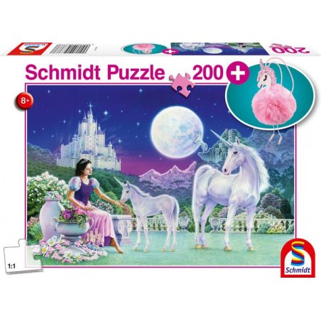 Puzzle unicornio 200 piezas + figura