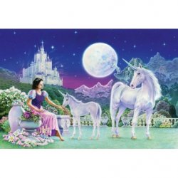 Componentes Puzzle unicornio 200 piezas + figura