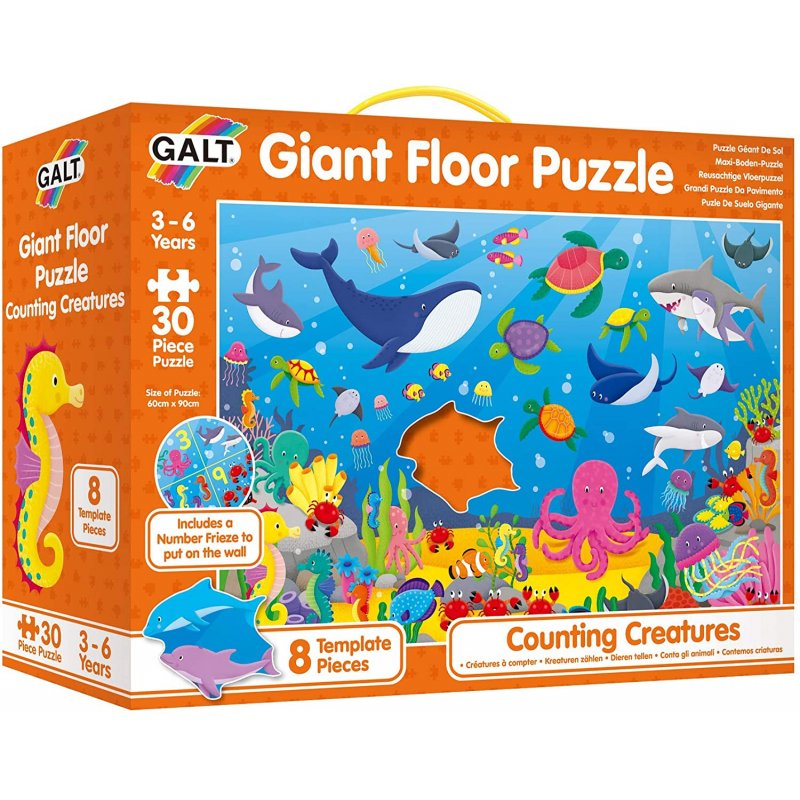 Juego de mesa Puzzle Gigante Suelo - Contando Criaturas en el Océano