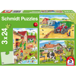 Puzzle 3 x 24 - La granja