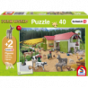 Puzzle 40 Piezas - Mundo Granja  + 2 Figuras Schleich - Farm World