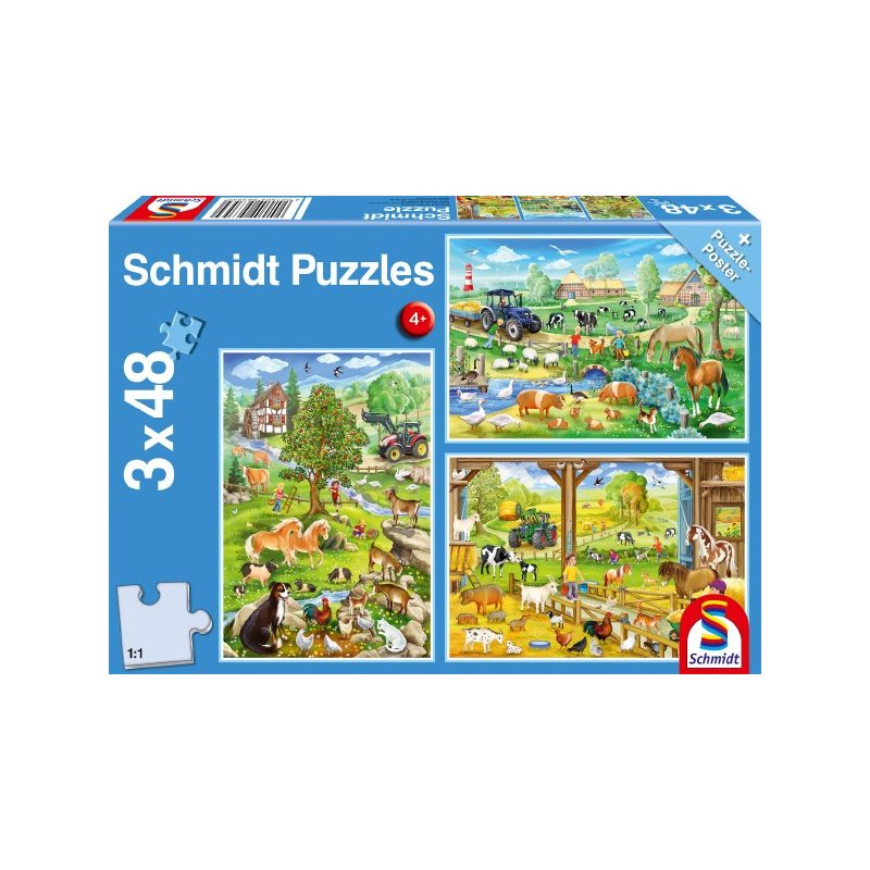 Puzzle 3 x 48 - Granja