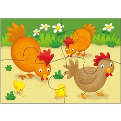 Componentes Puzzle Set 4 Puzzles Granja - Farm