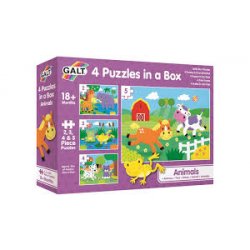 Puzzle Set 4 Puzzles Animales - Animals