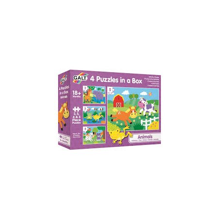 Puzzle Set 4 Puzzles Animales - Animals