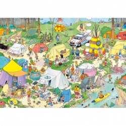 Puzzle Jan van Haasteren – Camping in the Forest 1000 Piezas