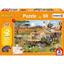 Puzzle Safari 60 Piezas + 2 Figuras Schleich
