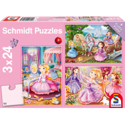 Puzzle 3 x 24 - Princesas