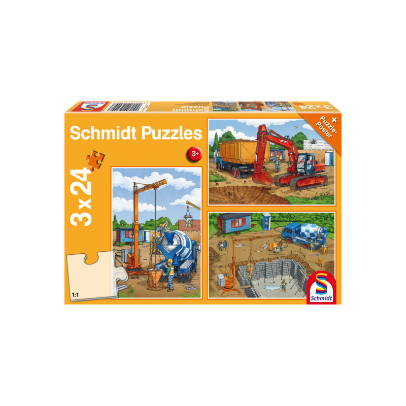 Puzzle 3 x 24 - En la obra