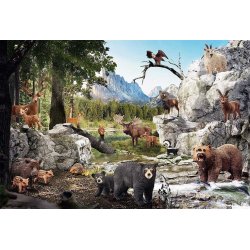 Componentes Puzzle Vida Silvestre 40 Piezas + 2 Figuras Schleich