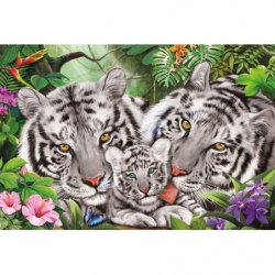 Puzzle 150 Piezas - Familia de Tigres