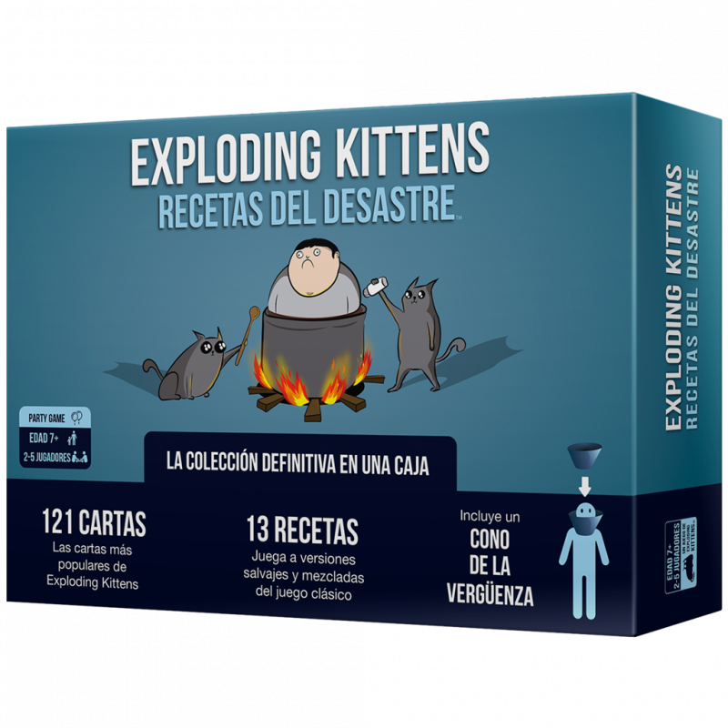 Juego de Mesa Exploding Kittens: Recetas del Desastre