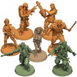 Componentes Juego de Mesa Zombicide Segunda Edición Fort Hendrix (Expansión)