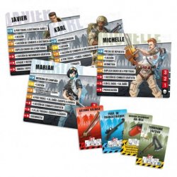 Componentes Juego de Mesa Zombicide Segunda Edición Fort Hendrix (Expansión)