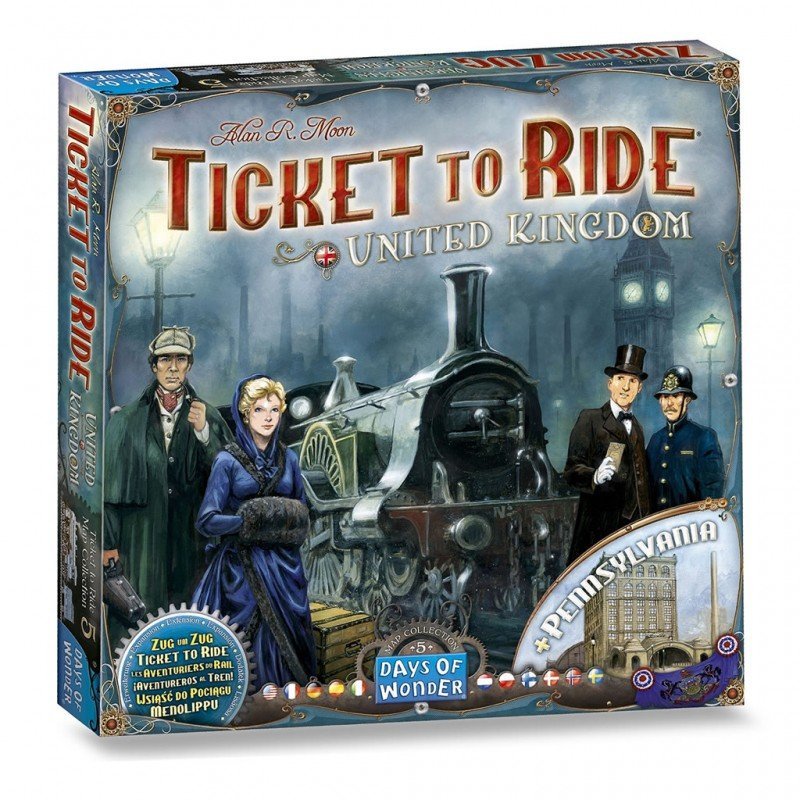 Juego de Mesa ¡Aventureros al Tren! Reino Unido y Pennsylvania (Expansión)