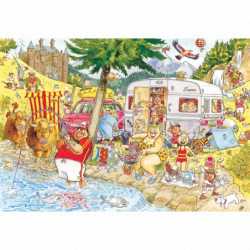 Puzzle Wasgij Retro Mystery 6 - Camping Commotion! 1000 Piezas