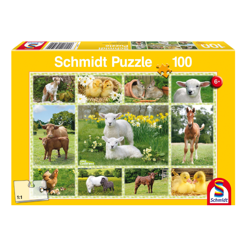 Puzzle 100 Piezas - Animales Bebes de la Granja