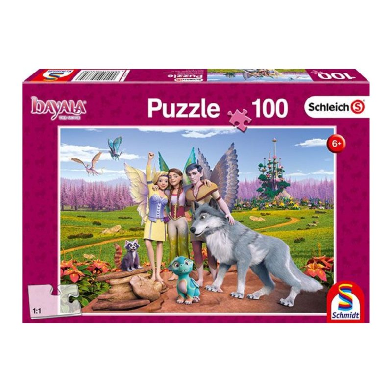 Puzzle 100 Piezas - Hadas Bayala Dragon y Lobo
