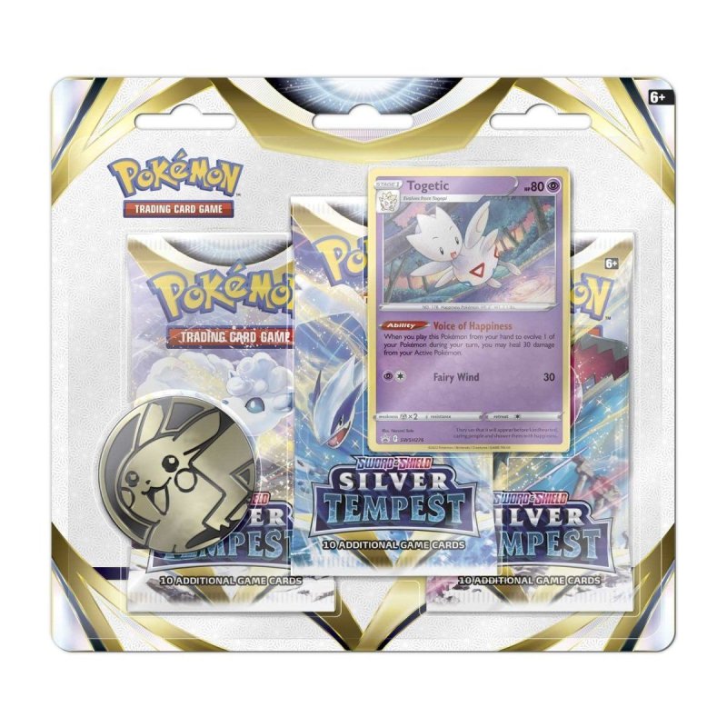 Pokémon Espada y Escudo 12 Tempestad Plateada Blister 3 sobres,Togetic (ES)