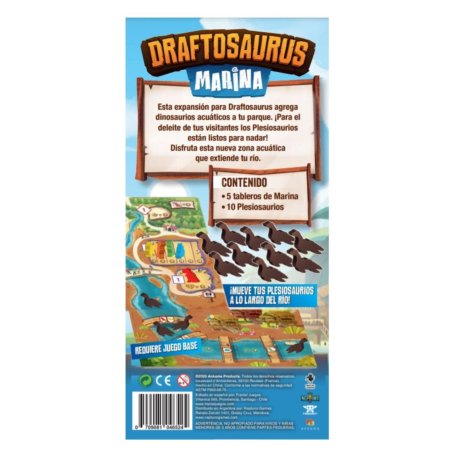 Componentes Juego de Mesa Draftosaurus Marina  (Expansión)