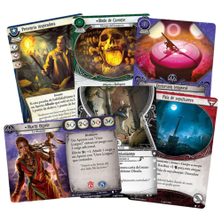 Componentes Juego de Cartas Arkham Horror El Camino a Carcosa Expansión Investigadores