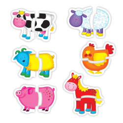 Puzzles para bebes, Puzzles infantiles, Set Puzzles 2 Piezas Granja