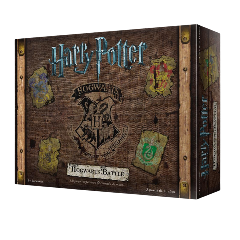 Caja del Juego de mesa Harry Potter Hogwarts Battle, es un juego de cartas con los personajes de Harry Potter
