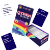 cartas y caja del party game QTDEN de los creadores de Guatafac es un juego para carretes para +18 años completa la oración