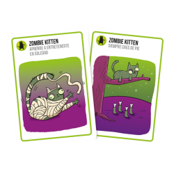 Cartas de Zombie Kittens, del juego de mesa de creadores exploding kittens, juegos de mesa divertidos en nuestra tienda