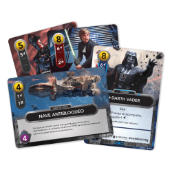 Cartas de Star Wars: The Deckbuilding Game juego de 2 de asmodee. Se ven personajes de Star Wars como Luke Skywalker