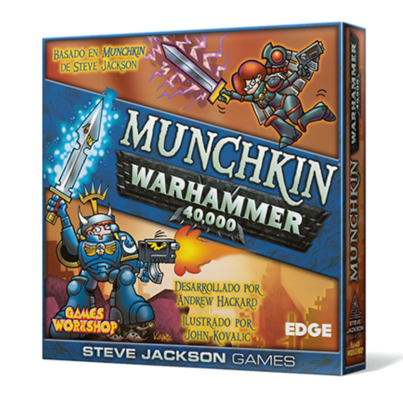 Juego de mesa Munchkin Warhammer 40.000. Juego de cartas party game de humor, ciencia ficción y orcos