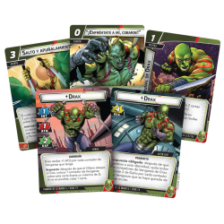 Cartas Juego de mesa Marvel Champions: Drax, suma superheroes y villanos marvel a tu juego de cartas
