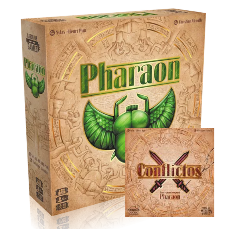 Pack Juego de Mesa Pharaon con la expansión Conflictos juego de estrategia y uno de los mejores juegos de mesa