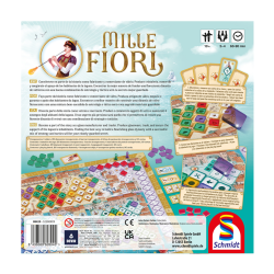 Reverso de juego de mesa Mille Fiori excelentes panoramas para vacaciones de invierno entretención econ juegos en familia