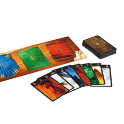 Cartas y tablero  de juego de mesa Lost Cities Exploradores de Devir, un juego para dos de estrategia