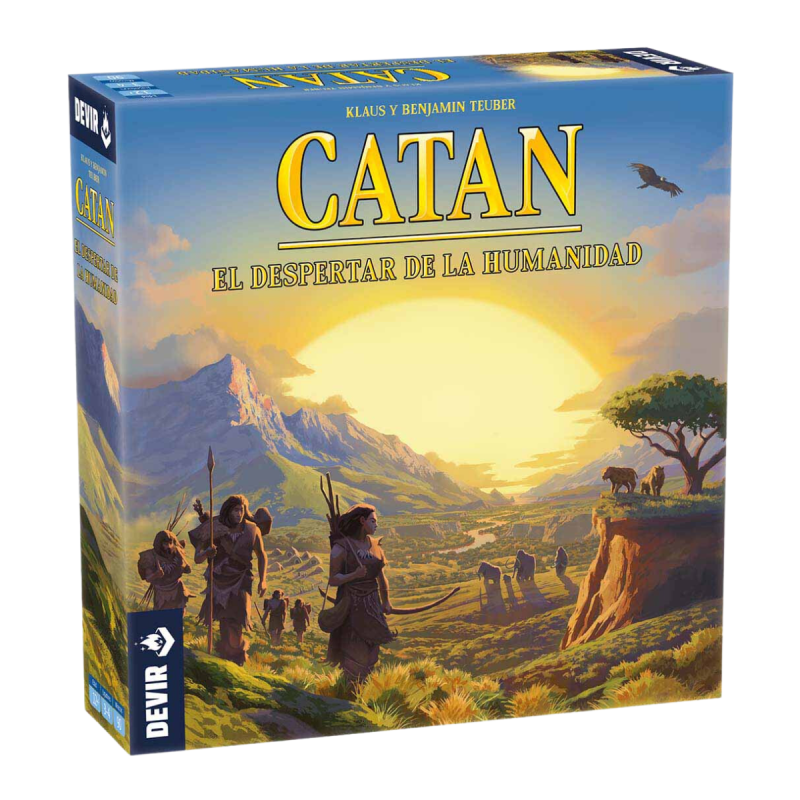 Juego de mesa Catan: El Despertar de la Humanidad. Un juego de estrategia para jugar en familia ambientado en la prehistoria