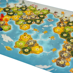 Tablero con islas Juego de mesa Catan: El Despertar de la Humanidad. Un juego de estrategia