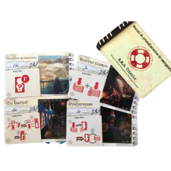 Cartas de procedimientos de emergencia del juego de mesa SOS Titanic. Un juego de cartas ideal apra jugar en solitario.