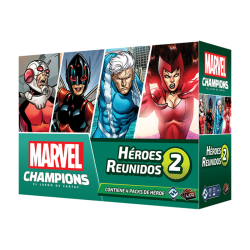 Caja de  juego de cartas con Superhéroes de Marvel Champions Héroes Reunidos 2 de Fantasy Flight Games