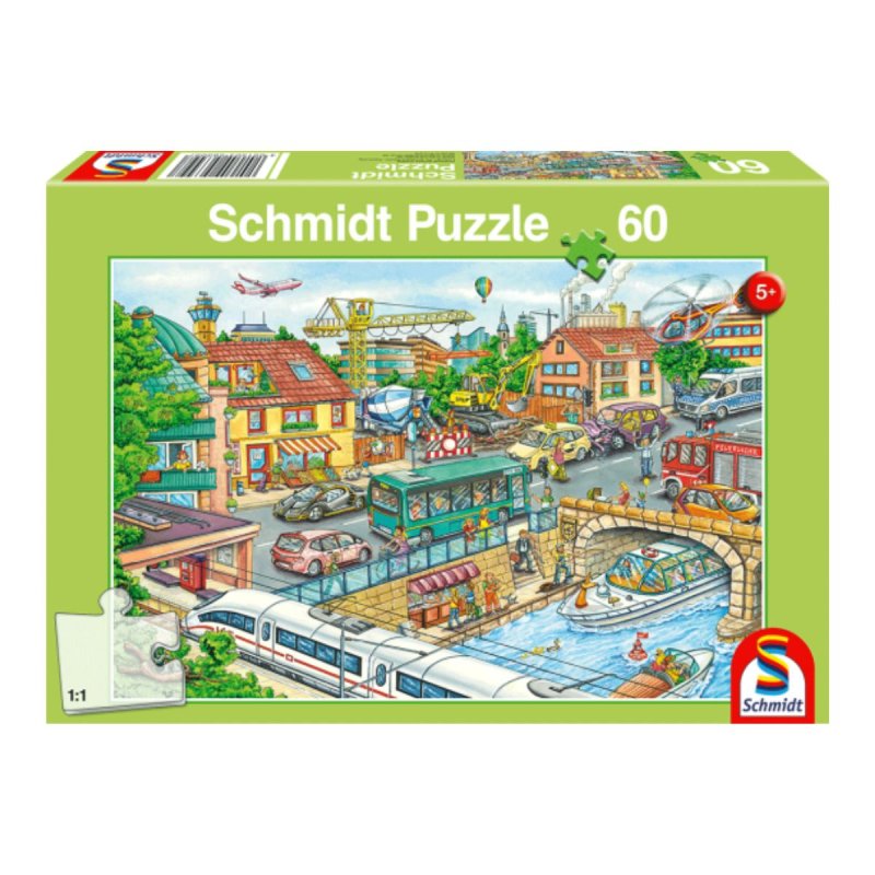 Puzzle Infantil 60 Piezas Fahrzeuge und Verkehr Schmidt rompecabezas infantil desde 5 años