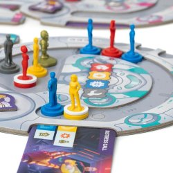 Meeples de astronautas de Starship Captains: Juego de estrategia y ciencia ficción