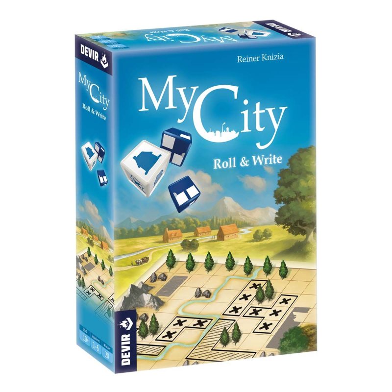 Juego de mesa My City: Roll & Write de Devir, juego de estrategia para la familia