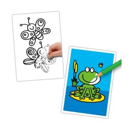 Páginas con imágenes de libro Raspar y Pintar Animales - Magic Pictures Animals Galt, actividades para niños desde 3 años