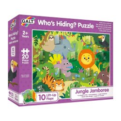 Caja Puzzle Who's Hiding? Jungle Jamboree Galt un rompecabeza para niños de 2 años