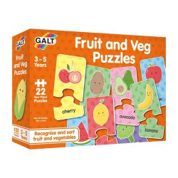 Caja Puzzle Fruit And Veg de Galt un rompecabezas para niños desde los 3 años que ayuda a desarrollar la motricidad fina